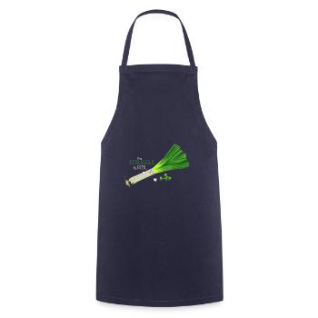 Low fitness leek - Cooking Apron - navy - Front - AI Model Male 185 dark (185cm)