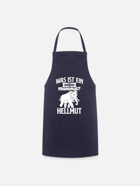 Qu'est-ce qu'un mammouth blanc - Hellmut! - Tablier de cuisine - marine