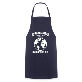 Deniers climatiques protection de l'environnement idée de conservation de la nature - Tablier de cuisine - marine - Devant - AI Model Male 185 dark (185cm)
