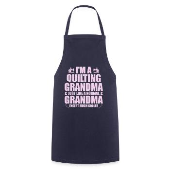 I'm a quilting grandma just like a normal grandma - Tablier de cuisine - marine - Devant - AI Model Male 185 dark (185cm)