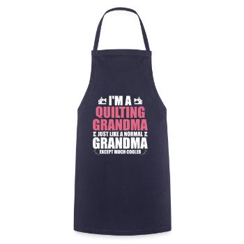 I'm a quilting grandma just like a normal grandma - Tablier de cuisine - marine - Devant - AI Model Male 185 dark (185cm)