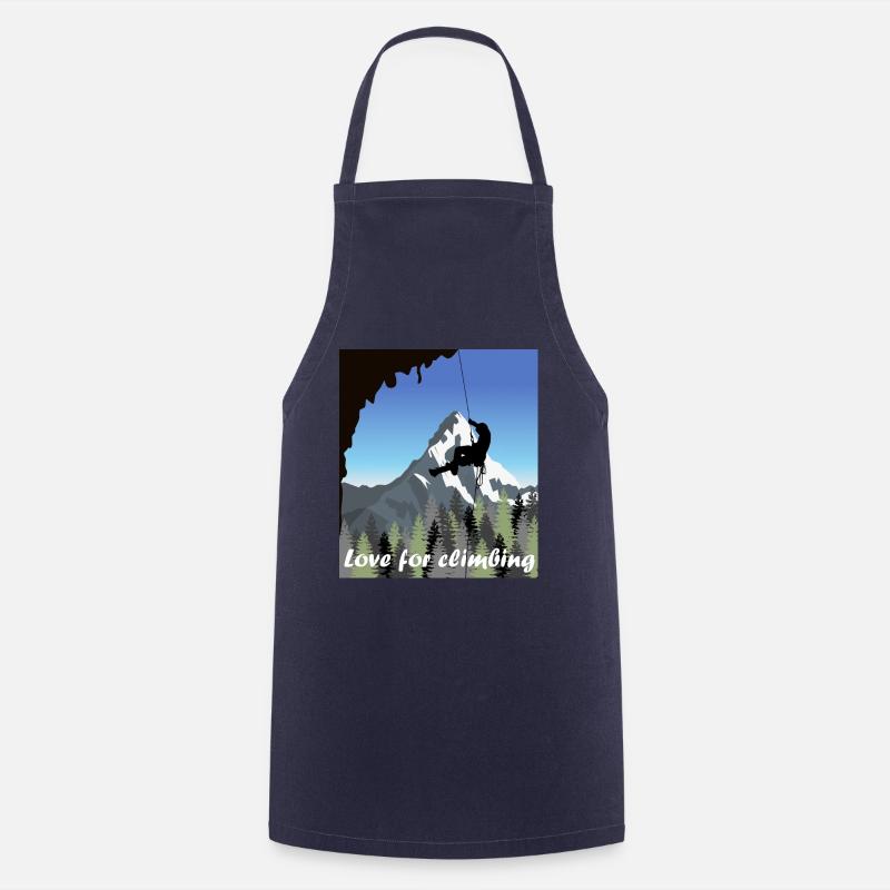 Love for climbing - Cooking Apron - navy