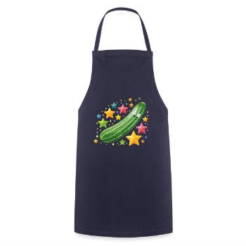 Cucumber, Stars, Sleep, Sleeping Cucumber, Sleeping - Cooking Apron - navy - Front - AI Model Male 185 dark (185cm)
