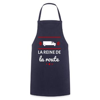 La reine de la route, fête des mères, routière - Tablier de cuisine - marine - Devant - AI Model Male 185 dark (185cm)