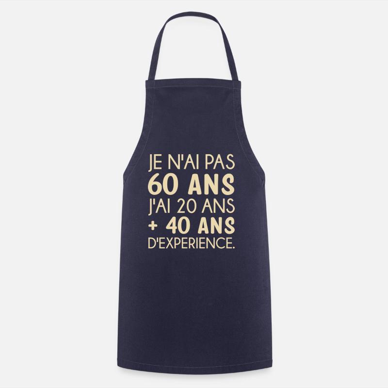 60 ans anniversaire - Tablier de cuisine - marine