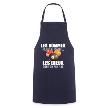 Billard - Sport - Cadeau - Anniversaire - Humour - Tablier de cuisine - marine - Devant - AI Model Male 185 dark (185cm)
