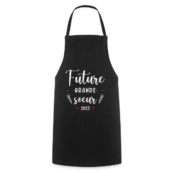 Big Sister Siblings Gift Baby Birth - Cooking Apron - black - Front - AI Model Male 185 dark (185cm)