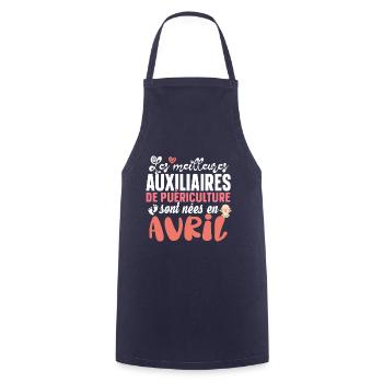 Auxiliaire Puériculture Puéricultrice Avril Métier - Tablier de cuisine - marine - Devant - AI Model Male 185 dark (185cm)