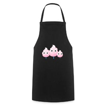 Cotton Candy, Family, Sugar, Pink - Cooking Apron - black - Front - AI Model Male 185 dark (185cm)