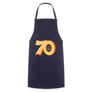logo Années 70 - Tablier de cuisine - marine - Devant - AI Model Male 185 dark (185cm)