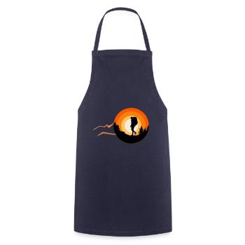 Hiking Clothing Outdoor Backpacking Camping - Cooking Apron - navy - Front - AI Model Male 185 dark (185cm)