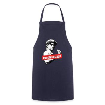 David - Ma Che Cazzo - Kochschürze - Navy - Vorne - AI Model Male 185 dark (185cm)