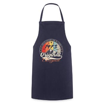 The legends were born in August 1973 - 1973 August - Cooking Apron - navy - Front - AI Model Male 185 dark (185cm)