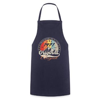 The legends were born in August 1971 - 1971 August - Cooking Apron - navy - Front - AI Model Male 185 dark (185cm)