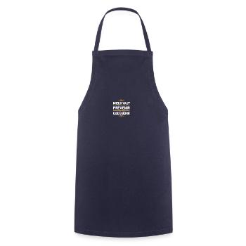 Mieux vaut prévenir que guérir - Tablier de cuisine - marine - Devant - AI Model Male 185 dark (185cm)