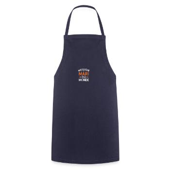 Meilleur mari du monde - Tablier de cuisine - marine - Devant - AI Model Male 185 dark (185cm)