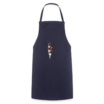 drei Wichtel Feiertage Weihnachten - Kochschürze - Navy - Vorne - AI Model Male 185 dark (185cm)
