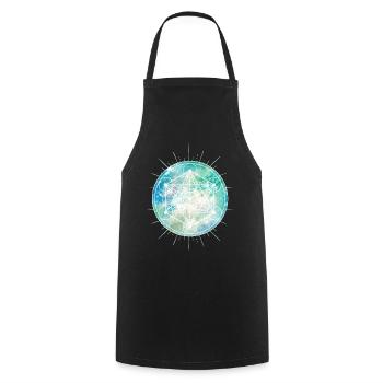 Celtic SYMBOLS - Metatron - Celts - Cooking Apron - black - Front - AI Model Male 185 dark (185cm)