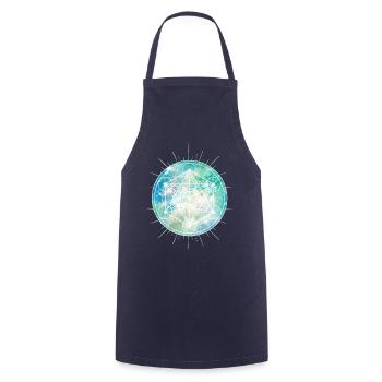 Keltische SYMBOLE - Metatron - Kelten - Kochschürze - Navy - Vorne - AI Model Male 185 dark (185cm)