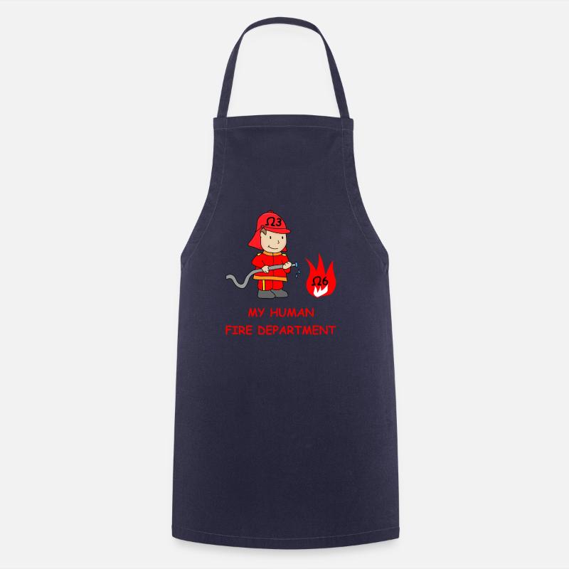Mon service d’incendie humain - Omega3 - Tablier de cuisine - marine