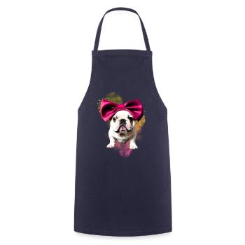 Dog Sayings Dog Dogs Bulldog - Cooking Apron - navy - Front - AI Model Male 185 dark (185cm)
