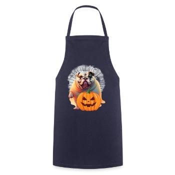 Bulldogge Halloween Hund englische Bulldogge - Kochschürze - Navy - Vorne - AI Model Male 185 dark (185cm)