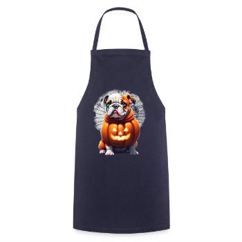 Bouledogue Halloween chien CHIENS - Tablier de cuisine - marine - Devant - AI Model Male 185 dark (185cm)
