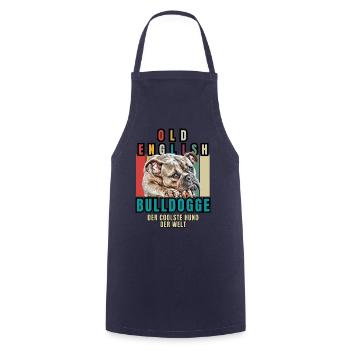 Bouledogue Vieux Bouledogue Anglais Chien Chiens - Tablier de cuisine - marine - Devant - AI Model Male 185 dark (185cm)