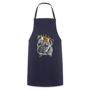 Bouledogue Vieux Bouledogue Anglais Chien Chiens - Tablier de cuisine - marine - Devant - AI Model Male 185 dark (185cm)