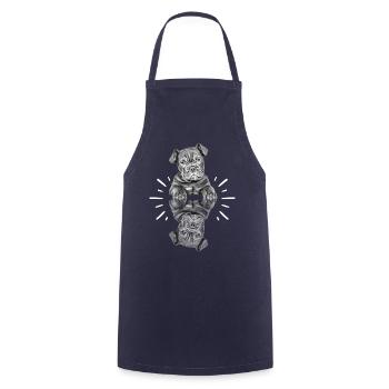 OLD ENGLISH BULLDOG Dog Dogs Bulldog - Cooking Apron - navy - Front - AI Model Male 185 dark (185cm)