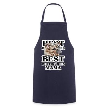BEST BULLDOGS maman je chien propriétaire cadeau - Tablier de cuisine - marine - Devant - AI Model Male 185 dark (185cm)