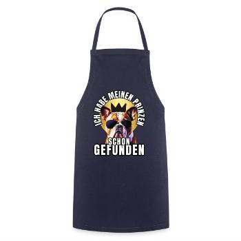 PRINCES FOUND - BULLDOG chien CHIENS - Tablier de cuisine - marine - Devant - AI Model Male 185 dark (185cm)