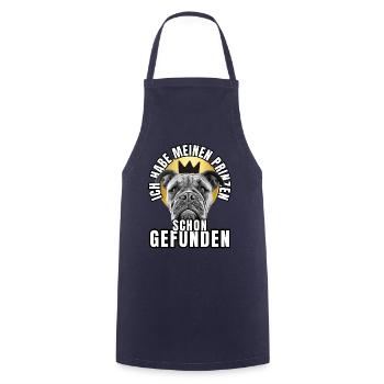 PRINCES FOUND - BULLDOG chien CHIENS - Tablier de cuisine - marine - Devant - AI Model Male 185 dark (185cm)