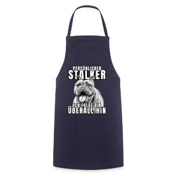 CHIEN DE CHASSE PERSONNEL CHIEN BOULEDOGUE - Tablier de cuisine - marine - Devant - AI Model Male 185 dark (185cm)