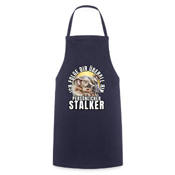 CHIEN DE CHASSE PERSONNEL CHIEN BOULEDOGUE - Tablier de cuisine - marine - Devant - AI Model Male 185 dark (185cm)