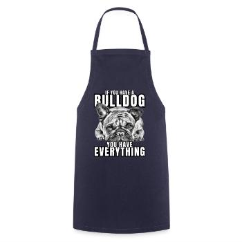 SI VOUS AVEZ UN BOULEDOGUE - Bulldog Dog CHIENS - Tablier de cuisine - marine - Devant - AI Model Male 185 dark (185cm)