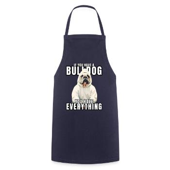 SI VOUS AVEZ UN BOULEDOGUE - Bulldog Dog CHIENS - Tablier de cuisine - marine - Devant - AI Model Male 185 dark (185cm)