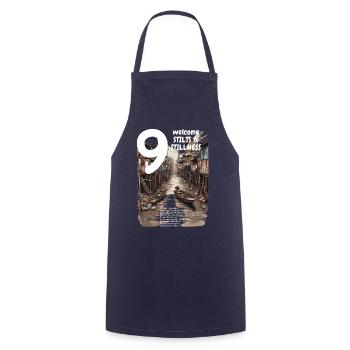 Canal Code Capuche sur pilotis Deep Khlong Streetwear - Tablier de cuisine - marine - Devant - AI Model Male 185 dark (185cm)