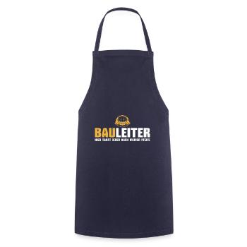 Baustelle Bauleitung Bauarbeiter Bauleiter - Kochschürze - Navy - Vorne - AI Model Male 185 dark (185cm)