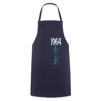 1964 Vintage anniversaire drôles dictons - Tablier de cuisine - marine - Devant - AI Model Male 185 dark (185cm)