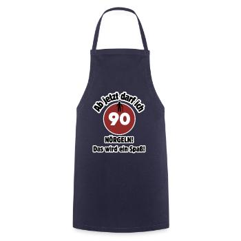 90th birthday From now on I can nag - fun - Cooking Apron - navy - Front - AI Model Male 185 dark (185cm)