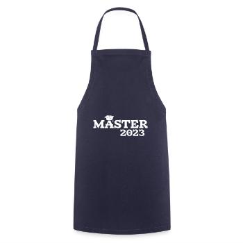 Master 2023 Masterabschluss Masterprüfung Geschenk - Kochschürze - Navy - Vorne - AI Model Male 185 dark (185cm)