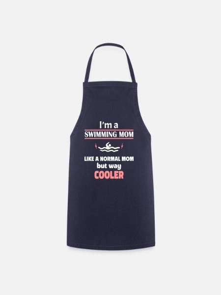 Ich bin eine Schwimm Mama - Kochschürze - Navy