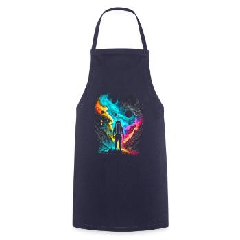 Spaceman - Cooking Apron - navy - Front - AI Model Male 185 dark (185cm)
