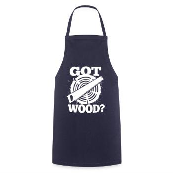 Dieu Wood a vu le cadeau - Tablier de cuisine - marine - Devant - AI Model Male 185 dark (185cm)