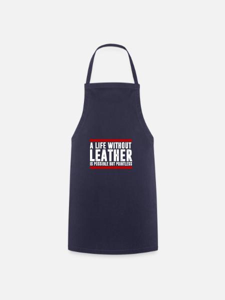 Leben mit Leder - Kochschürze - Navy