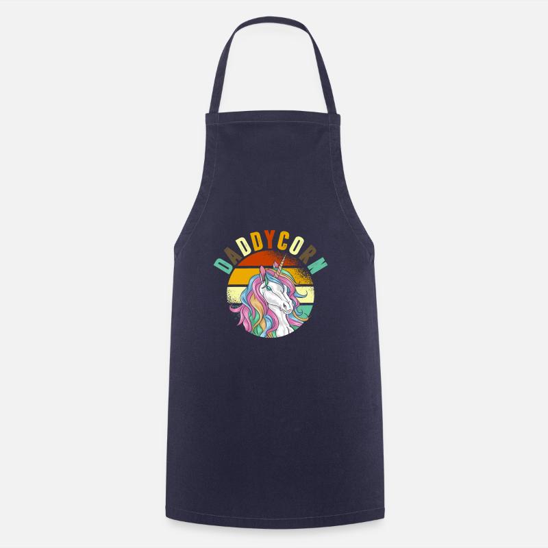 Dad unicorn - Cooking Apron - navy