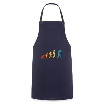 Retro evolution photographer - Cooking Apron - navy - Front - AI Model Male 185 dark (185cm)