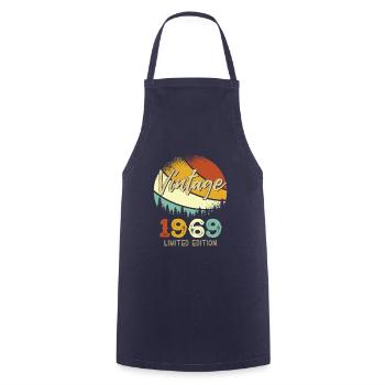 Vintage 1969 Limited - Cooking Apron - navy - Front - AI Model Male 185 dark (185cm)