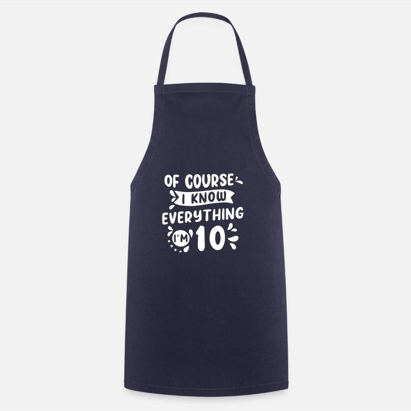 10 years old - Cooking Apron - navy